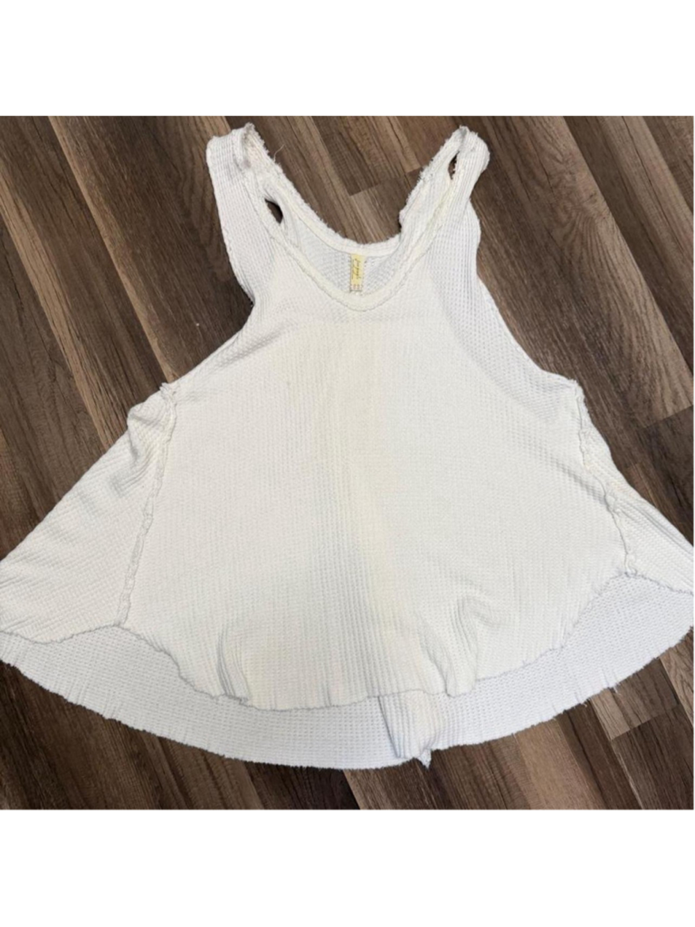 Free People ivory deconstructed knit oversized tank